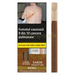 Pachet cu 5 tigari de foi Sabor Wood Tip Brown 22 g cu aroma de cafea